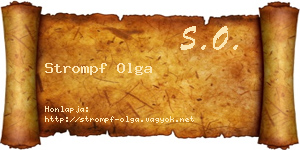 Strompf Olga névjegykártya